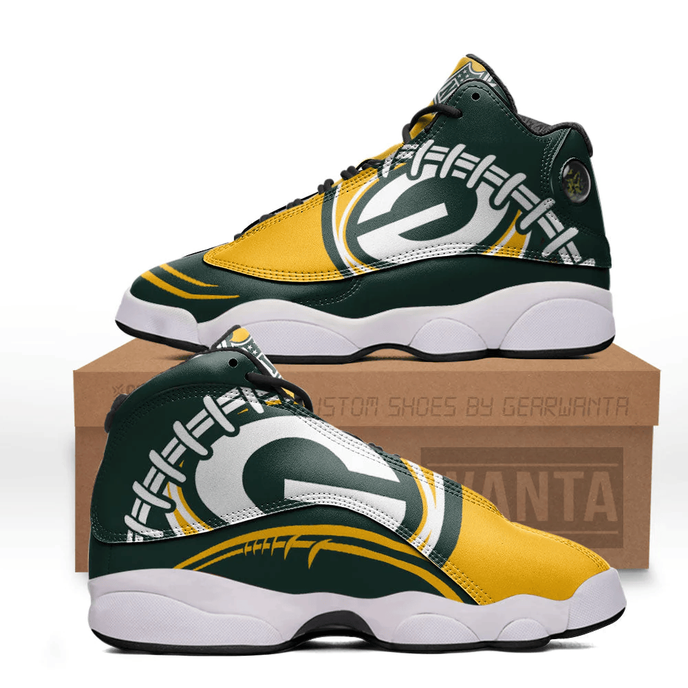 Green Bay Packers Air Jordan 13 Sneakers Custom Shoes JD13 V2635