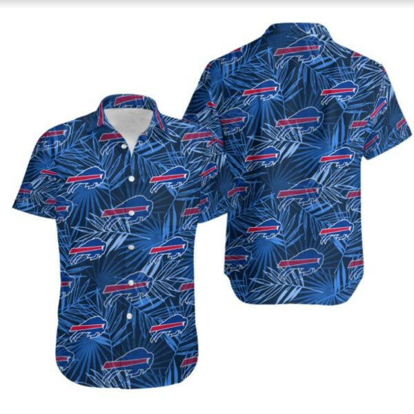 Buffalo Bills Hawaiian Shirt Buffalo Bills Palm Leaves Blue Hawaii Shirt Amazing Buffalo Bills Aloha Shirt - Onlyshirt Fashion