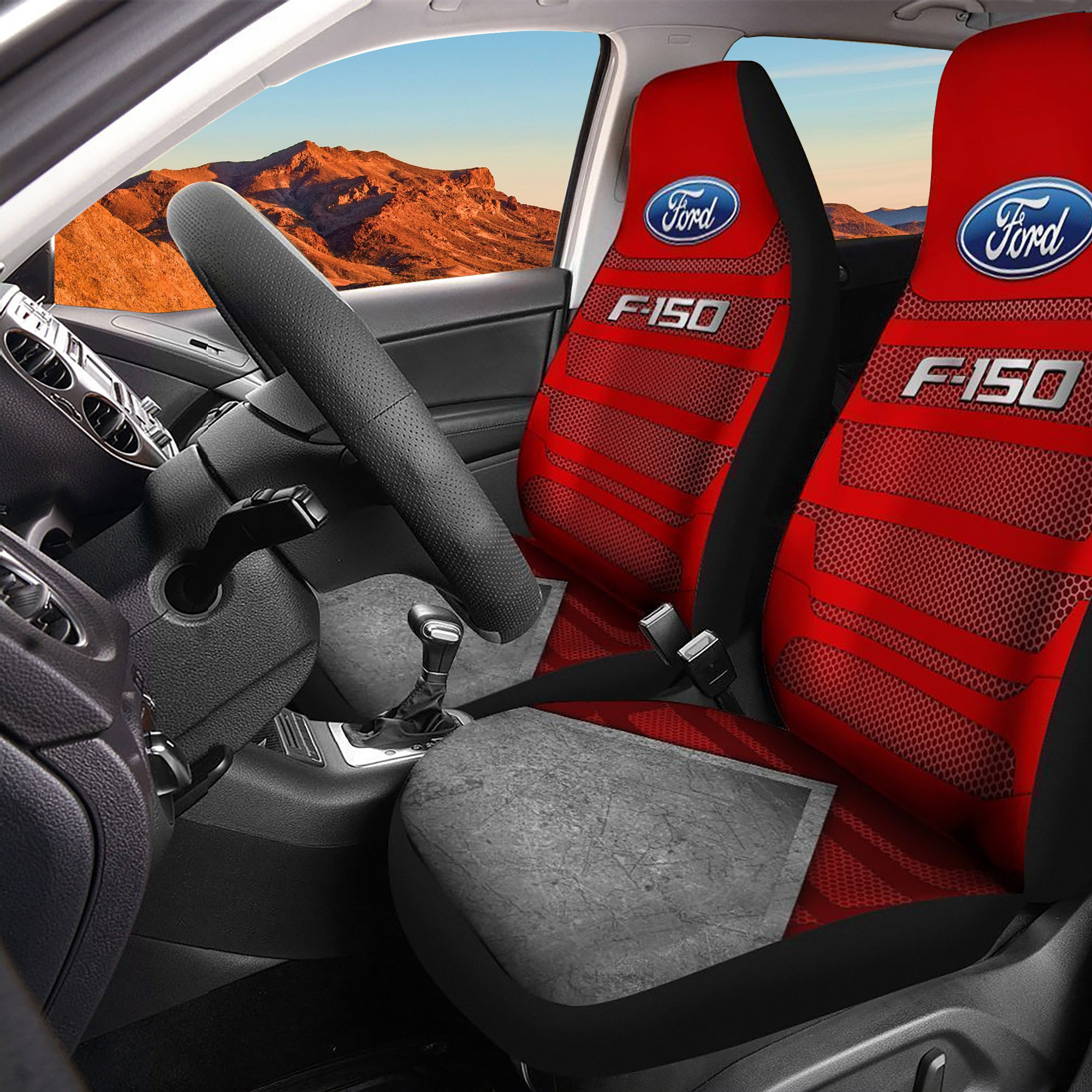 Ford F-150 Logo Car Seat Cover Set CSC4411