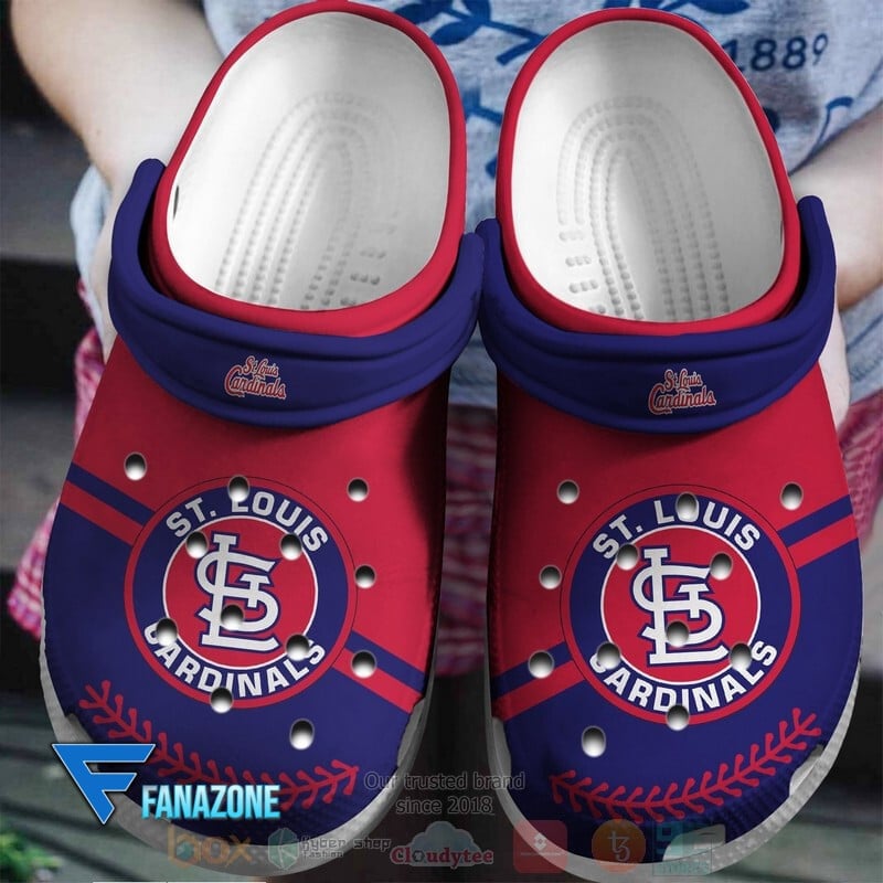 St Louis Cardinals Logo Baseball MLB Navy Red Crocss Classic Clogs Shoes Ver35