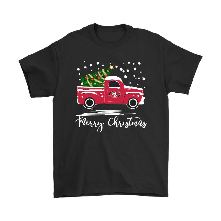 San Francisco 49ers Car With Christmas Tree Merry Christmas Shirts NFL x Shirthome