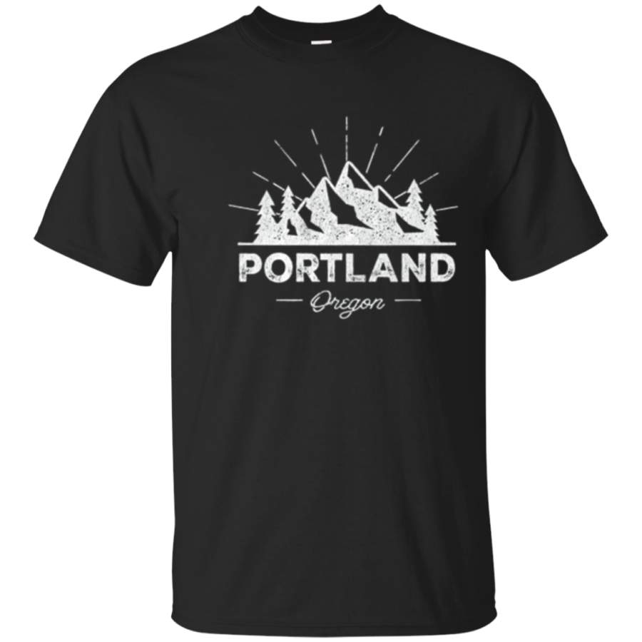 AGR Portland Oregon Or T Shirt Vintage Hiking Retro Tee Design