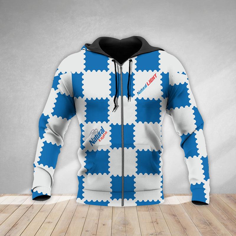 Gorgeous Gingham Natural Light Hoodie & Zip Hoodie