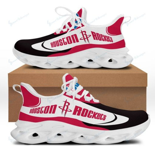 Houston Rockets White Red 3D Max Soul Sneaker Shoes