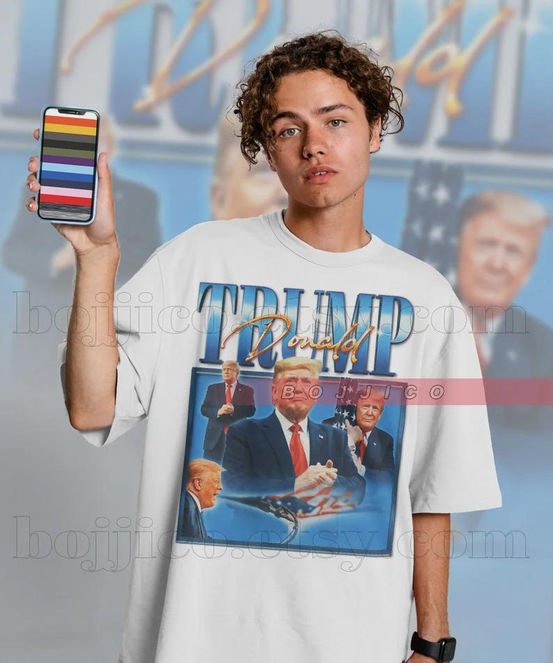 DONALD TRUMP Vintage Shirt | Donald Trump Homage Tshirt | Donald Trump Fan Tees | Donald Trump Retro 90s Sweater | Donald Trump Merch Gift