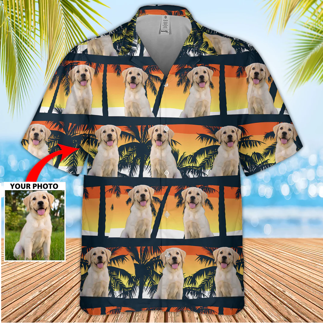 Custom Image Seamless Hawaiian Shirt, Upload Image Dog Hawaiian Shirt, Shirt For Dog Lover