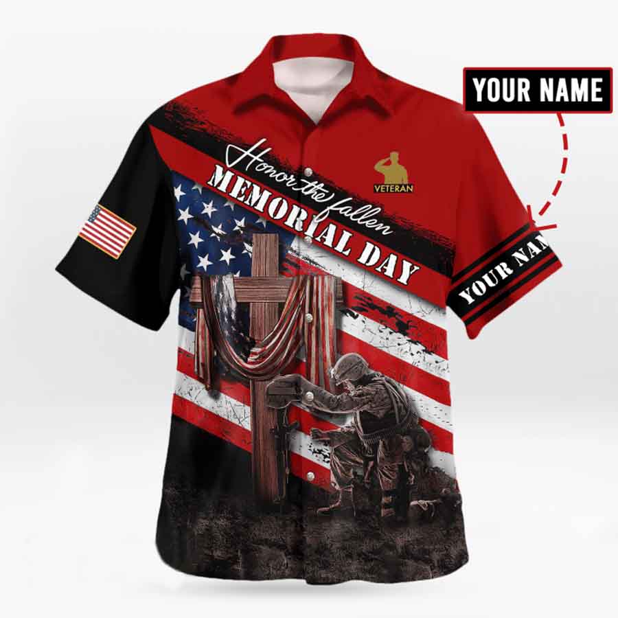 Us Veteran Memorial ‘Honor The Fallen – Memorial Day’ Hawaiian Shirt, Gift For Veteran