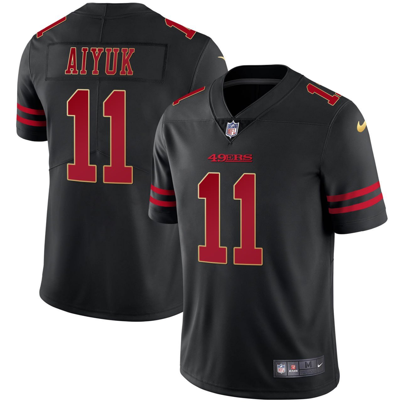 Brandon Aiyuk #11 San Francisco 49Ers Black Jersey – All Stitched