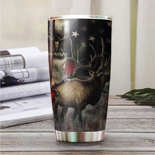 Elk Hunting Camo Stainless Steel Tumbler, Dad Day Gifts, Unique Mother Day Gifts, Gift Ideas For Mom, New Dad Gifts, Gift For Wife Trending Fashion Design By PeckShirt 2024