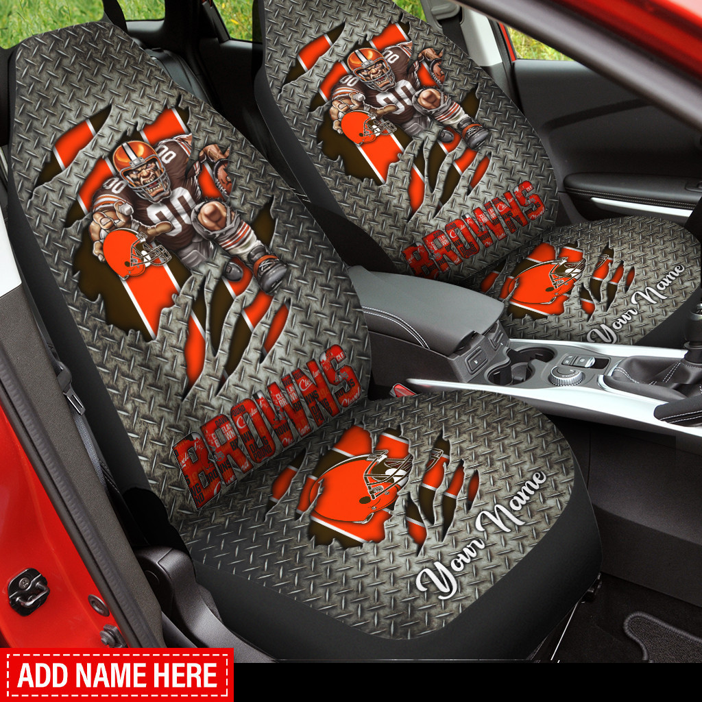 Cleveland Browns Personalized Car Seat Cover Set CSC6255