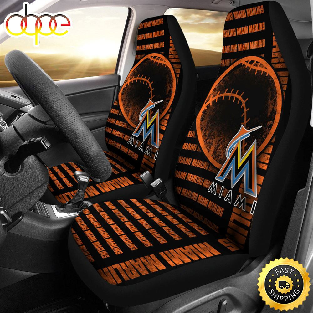 Gorgeous The Victory Miami Marlins Car Seat Cover Set CSC5771