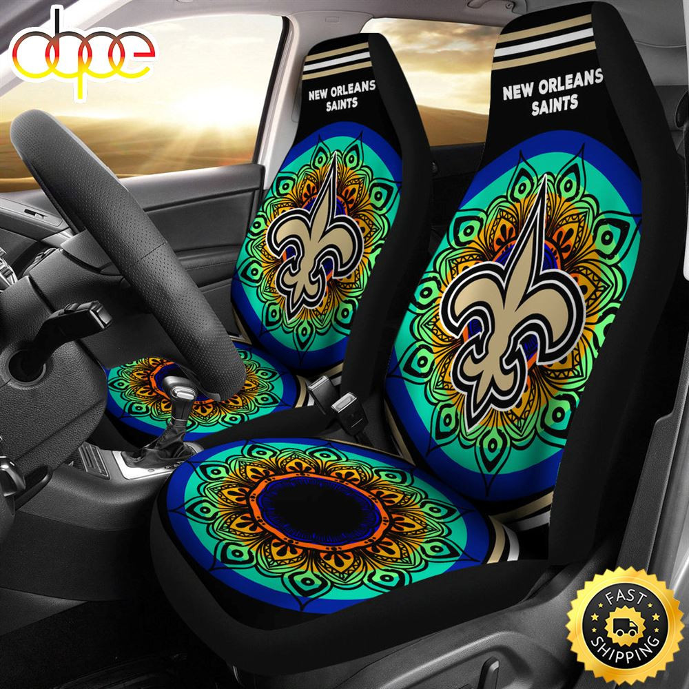 Unique Magical And Vibrant New Orleans Saints Car Seat Cover Set CSC385