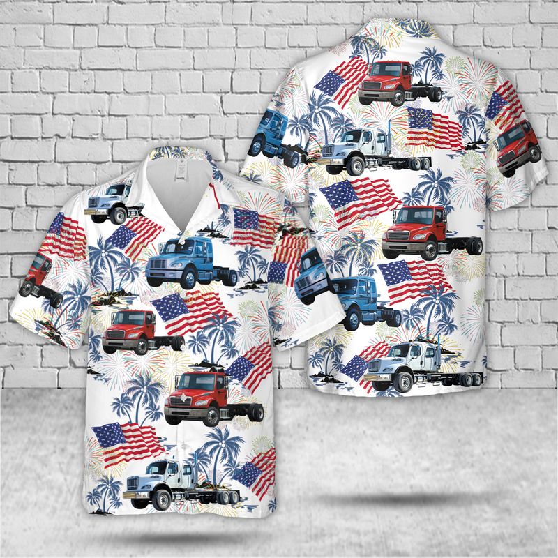 Freightliner Business Class M2 4Th Of July Hawaiian Shirt For Men