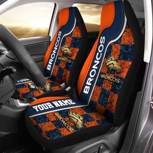 Denver Broncos Personalized Car Seat Cover Set CSC964