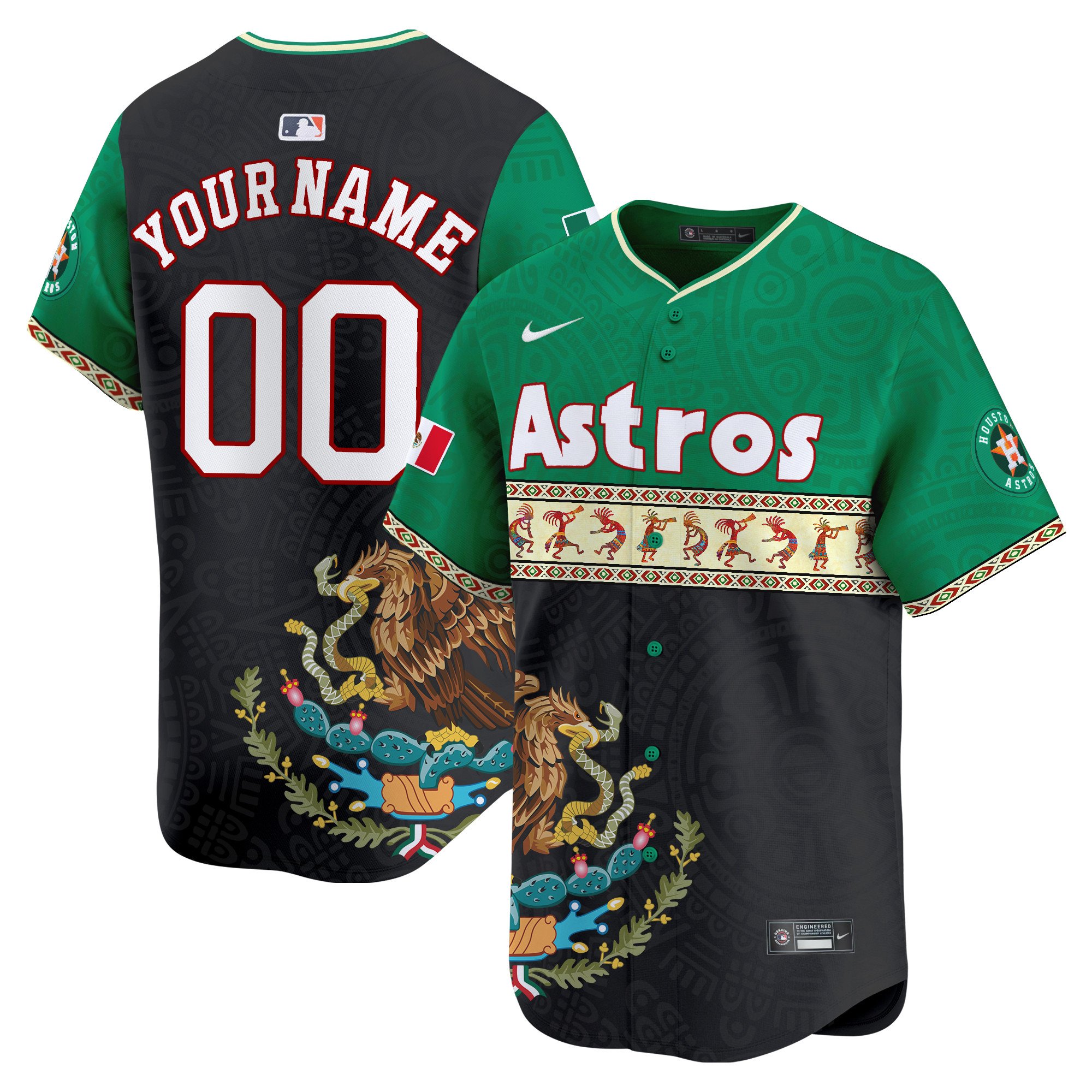 Astros Mexico Aztec Vapor Premier Limited Custom Jersey – Printed