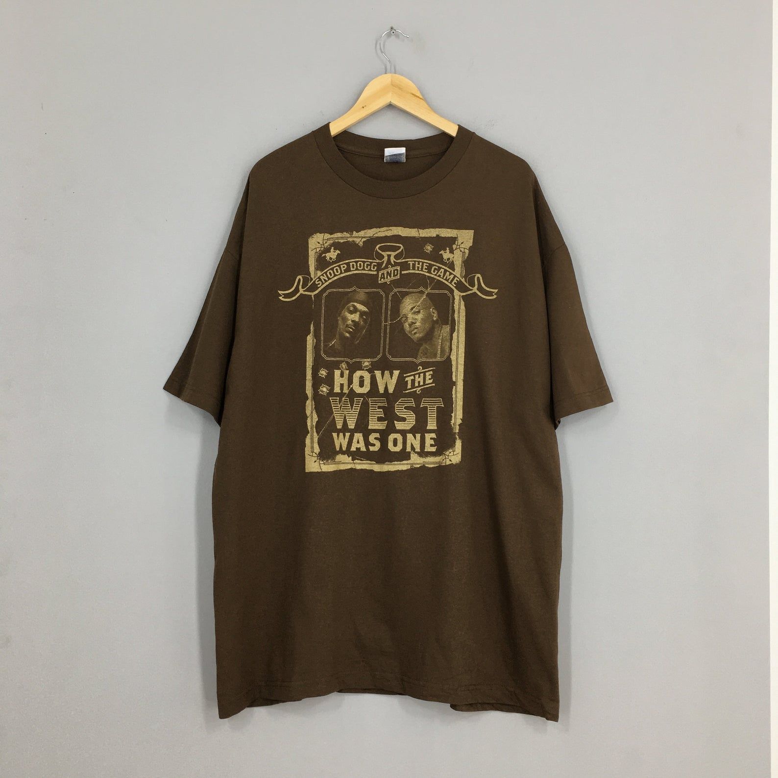 Snoop Dogg And The Game Rap Singer Tshirt Xx Vintage 2000S Hip Hop Rapper How The West Was One Brown Tshirt X