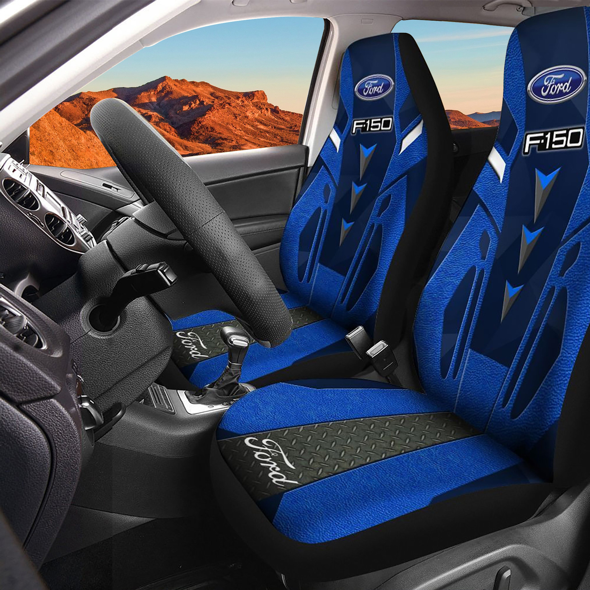 Ford F-150 Logo Car Seat Cover Set CSC9984