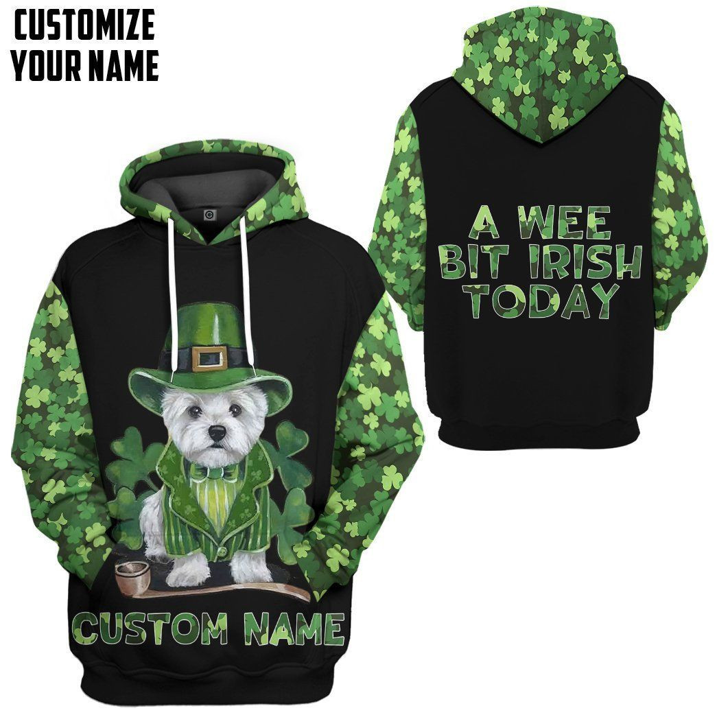 3D Yorkshire Terrier St Patrick’S Day Custom Name Tshirt Hoodie Apparel