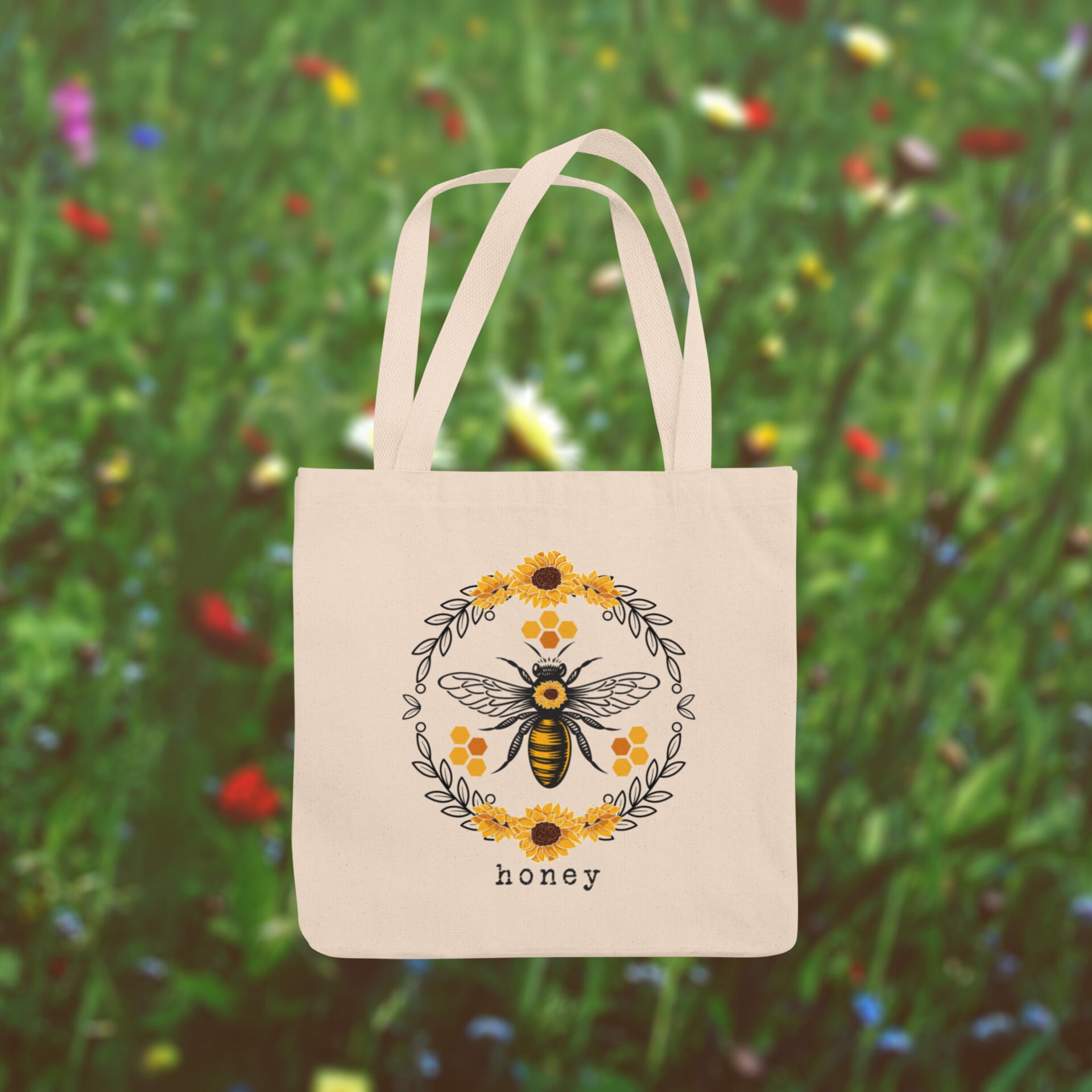 Honey Tote Bag, Farmer’s Market Tote, Cute Tote Bag, Bookish Tote Small, Bookstore Tote, Reading Bag, Shop Small Bag, Book Tote Bag,