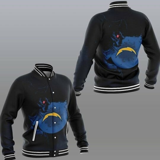 Sport-Team Los Angeles Chargers Gold Blue Skull Baseball Jacket
