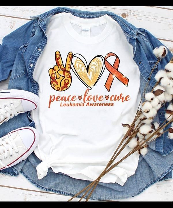 Peace Love Leukemia Heart Ribbon T S &hellip;