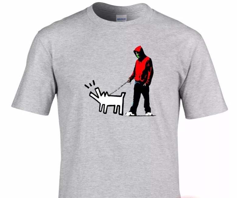 Banksy Harings Dog Street Art Graffiti Design Print Shirt Outfit