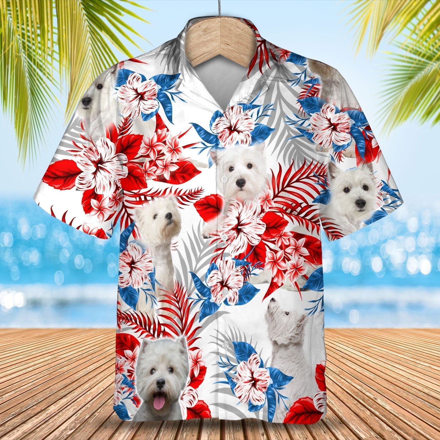 West Highland White Terrier Hawaiian Shirt – Gift For Summer, Summer Aloha Shirt, Hawaiian Shirt For Men And Women