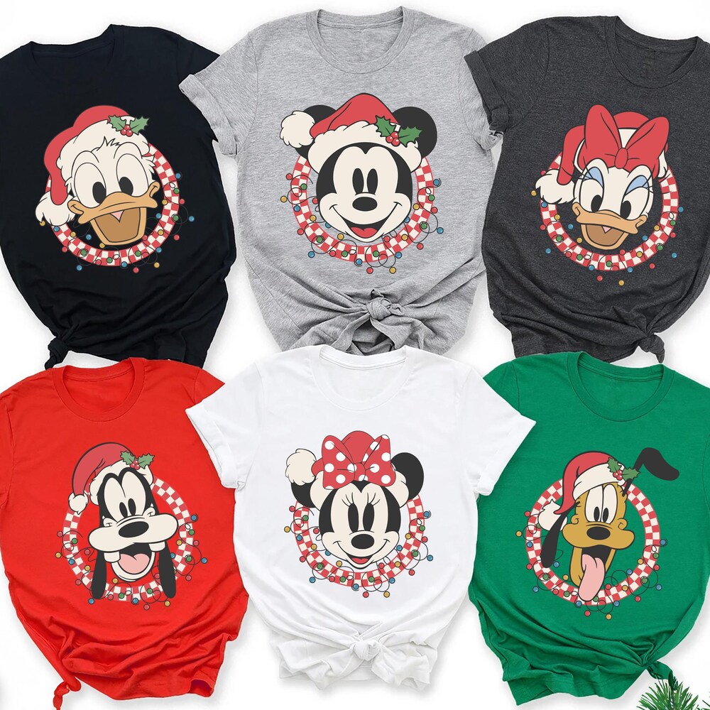 Mickey Minnie Christmas Shirt, Minnie Head Xmas Shirt, Disney Christmas Shirt, Xmas Matching Shirt, Christmas Trip Shirt, Disney Xmas Shirts Crafted for Individuality