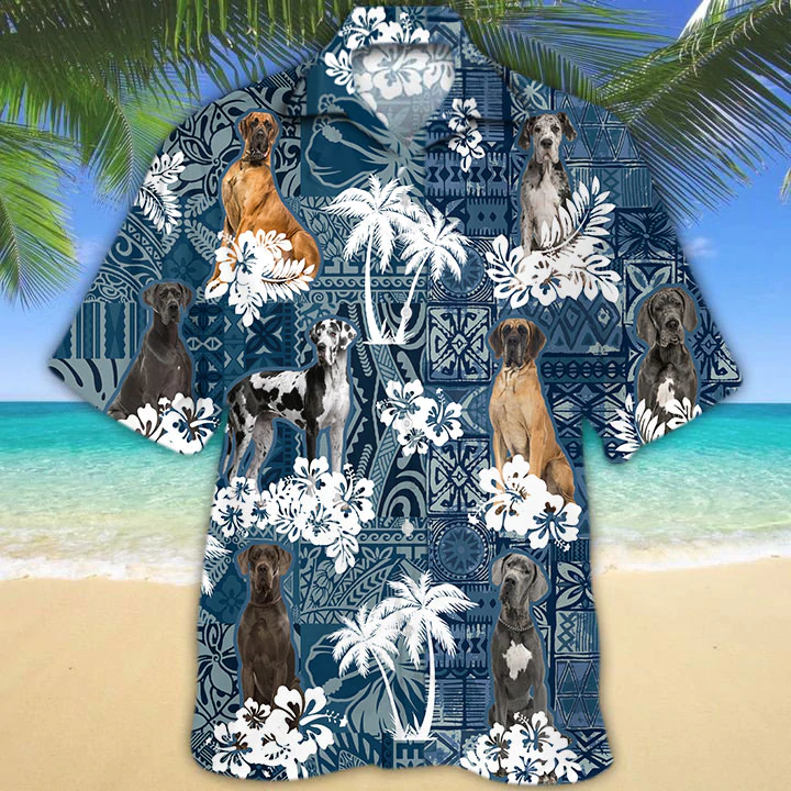 Great Dane Hawaiian Shirt