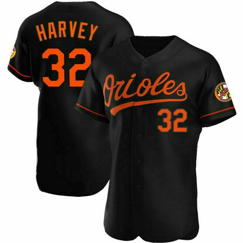Matt Harvey 32 Baltimore Orioles Black All Over Print Baseball Jersey For Fans