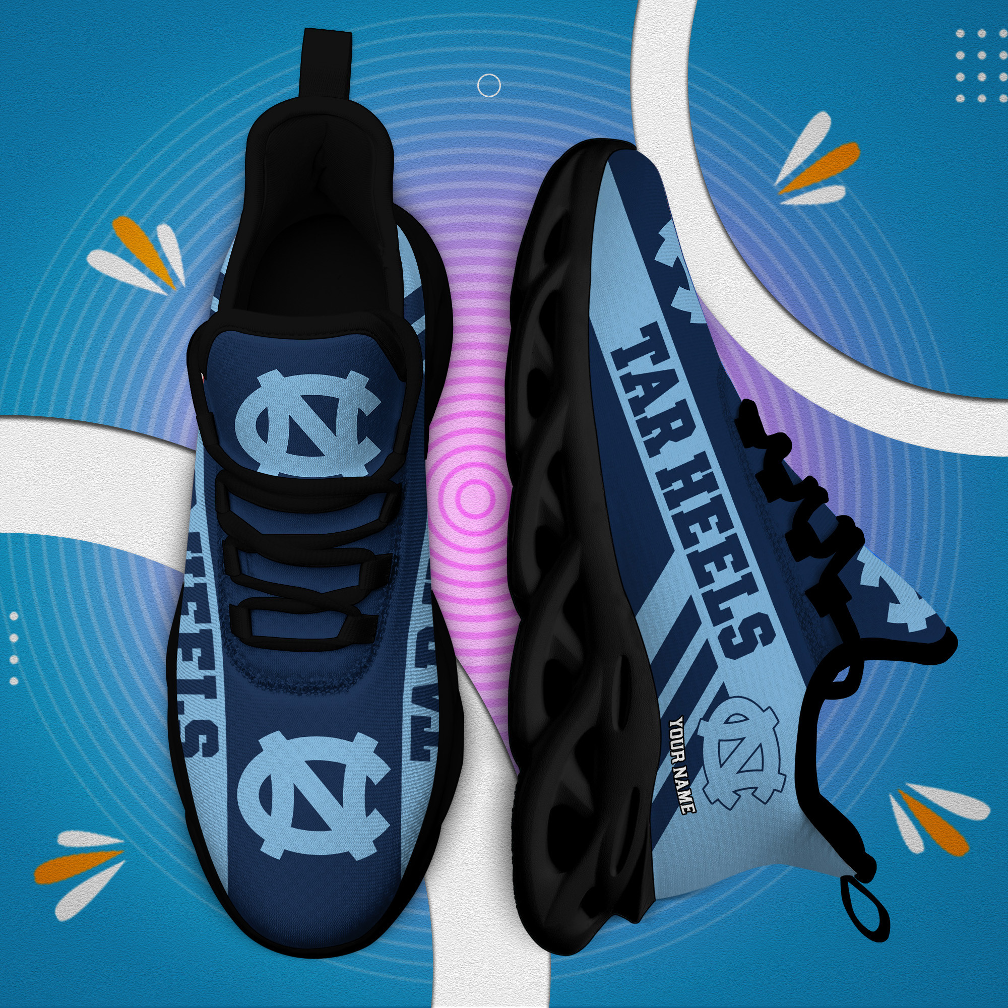 North Carolina Tar Heels Max Soul Shoes Sneakers For Men And Women 782