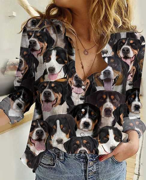 Dog Cotton And Linen Casual Shirt Qd &hellip;