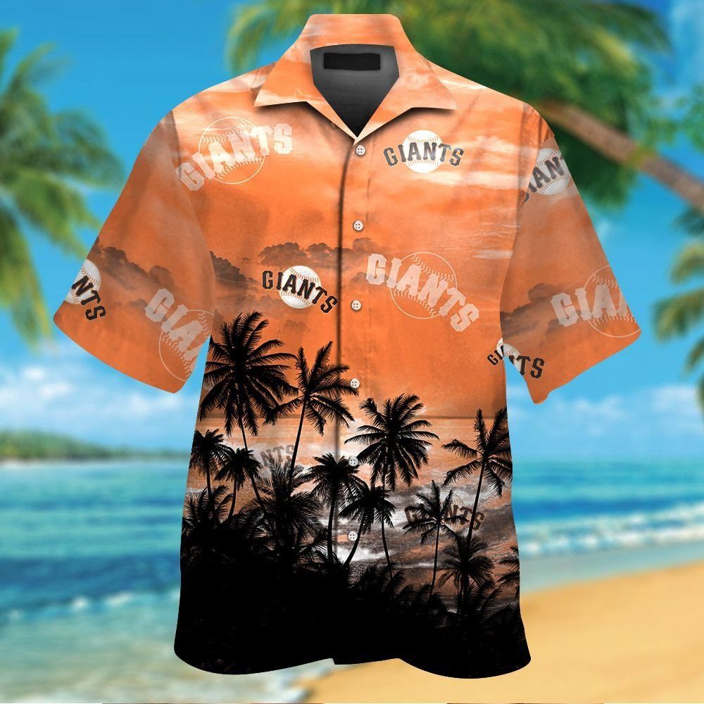 San Francisco Giants Short Sleeve Button Up Tropical Hawaiian Shirt Ver03