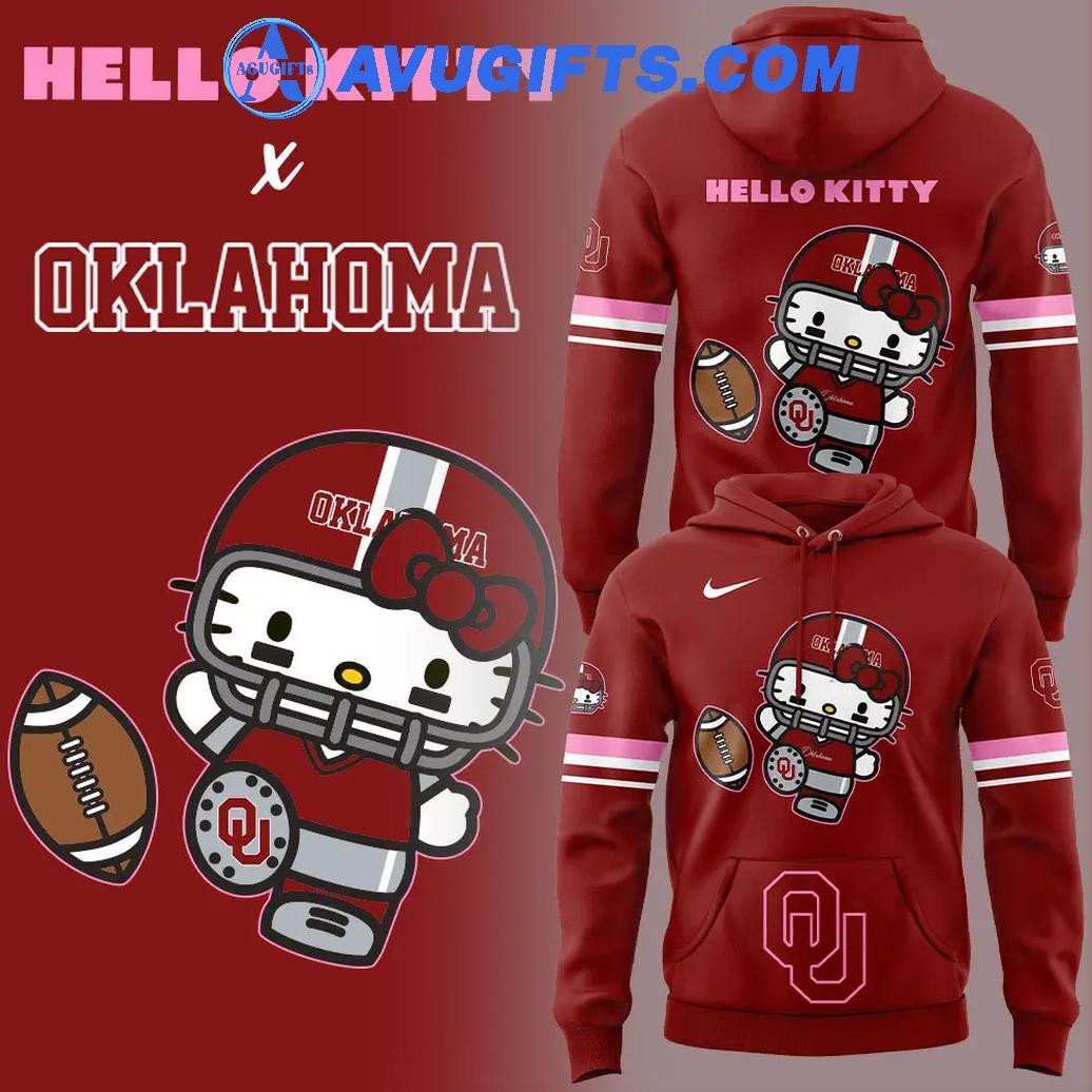Oklahoma X Hello Kitty Red Limited Hoodie – Zip Hoodie 3D Aop Shirt