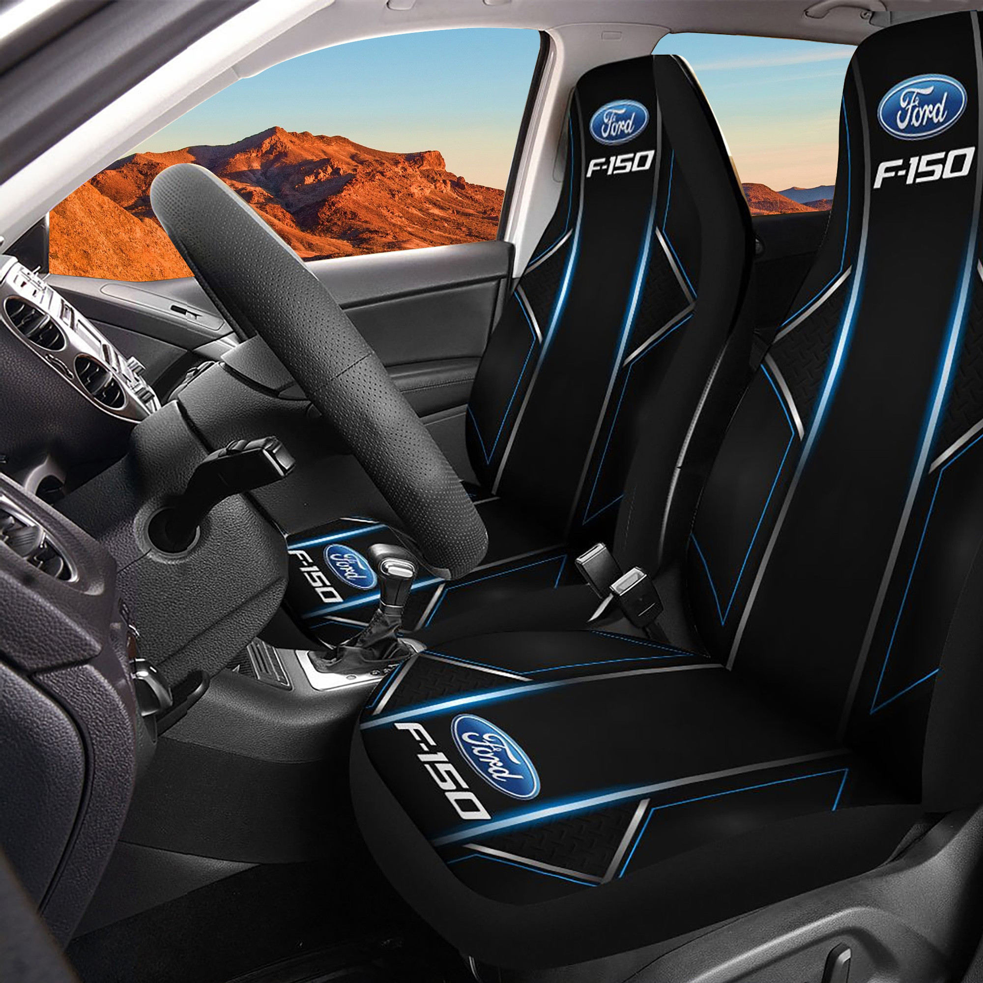 Ford F150 Logo Car Seat Cover Set CSC8367