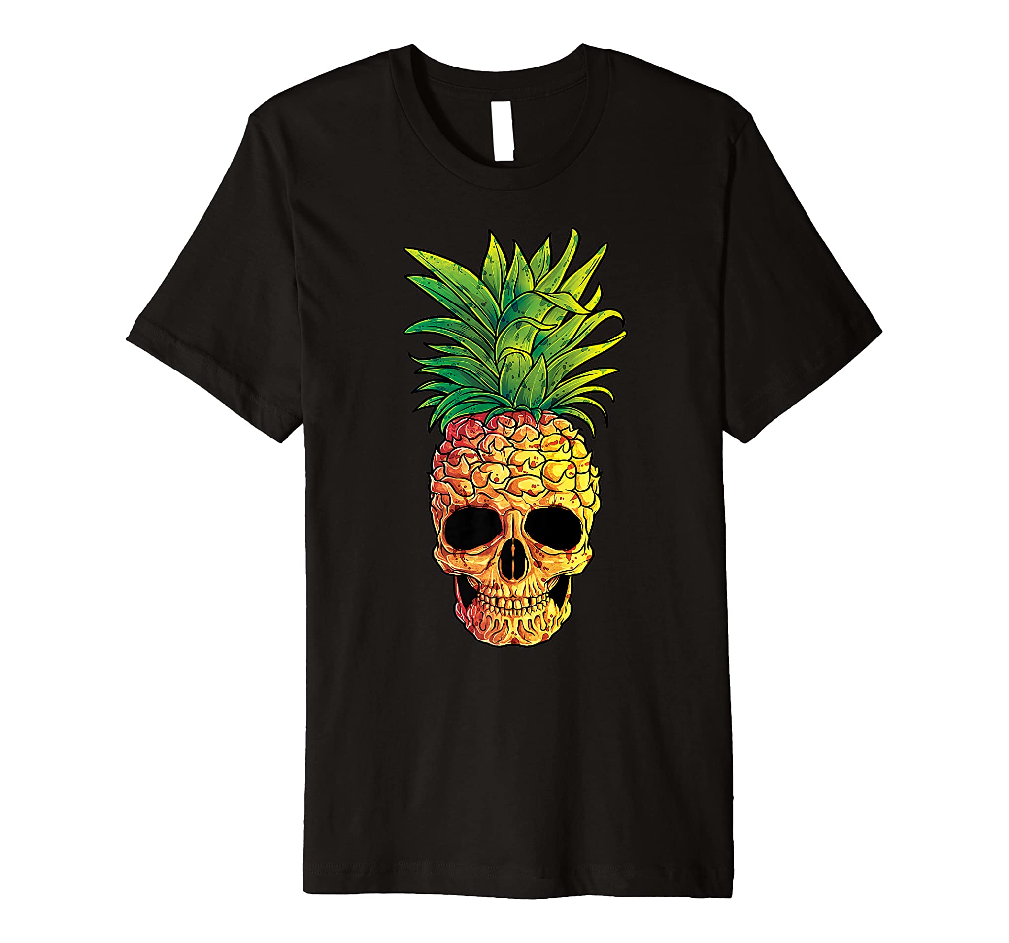 Pineapple Skull T shirt Aloha Beaches Hawaiian Hawaii Goth Premium T-Shirt