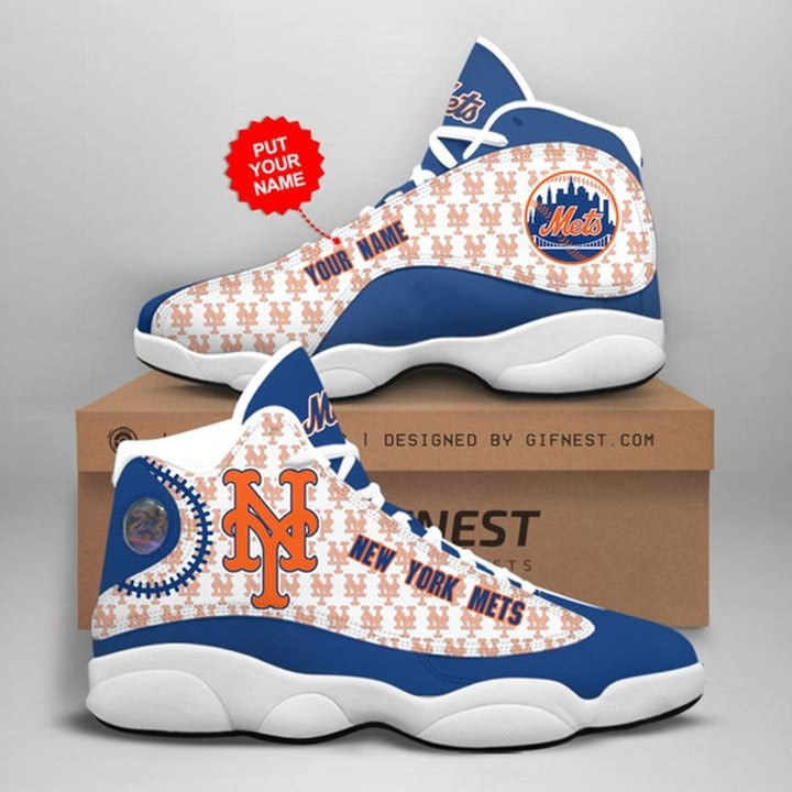 Custom Name New York Mets MLB Air Jordan 13 Sneakers JD13 V1010