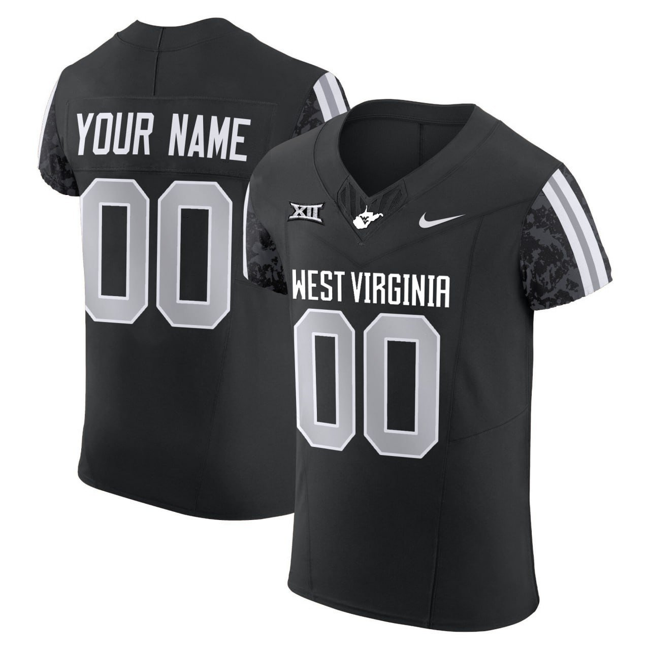 Wvu Football Coal Rush Black Custom Jersey – All Stitched