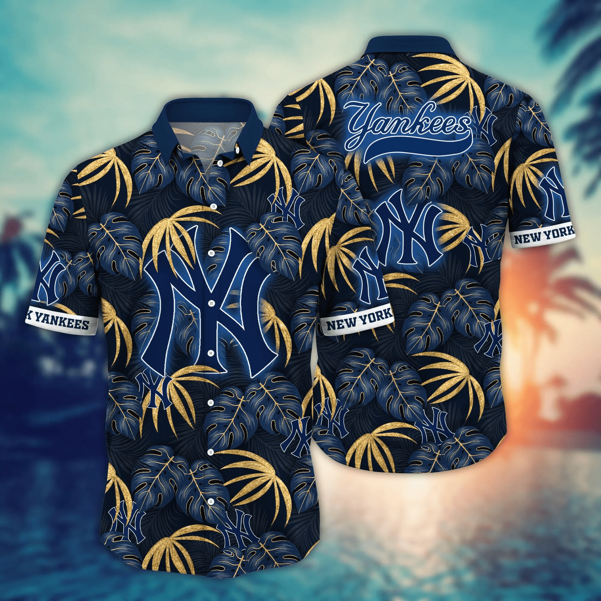 New York Yankees Mlb Hawaiian Shirt Sundown Aloha Shirt