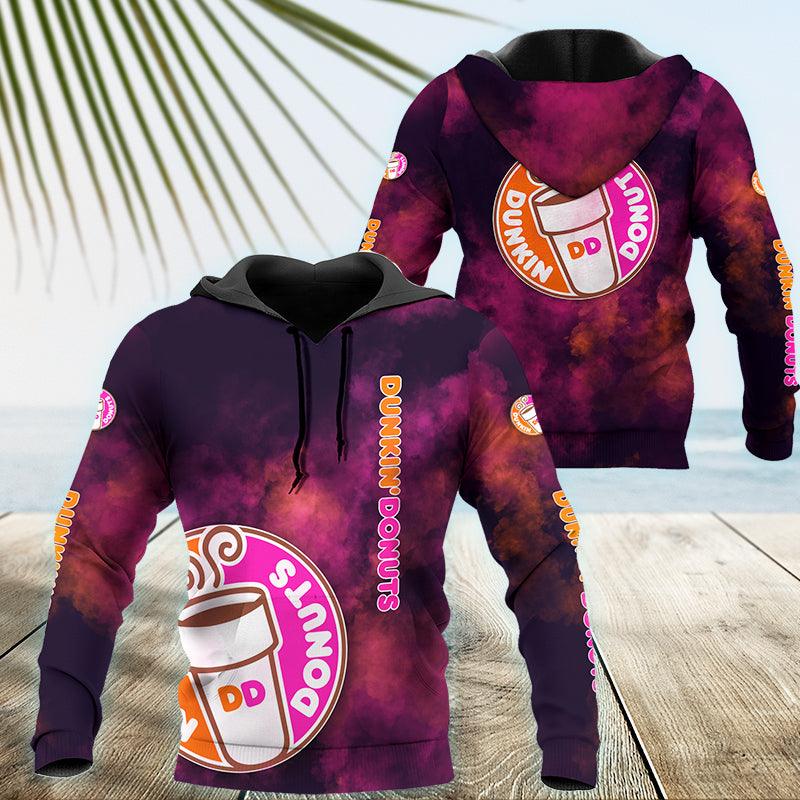 Dunkin Donut Colorful Smoke Hoodie & Zip Hoodie