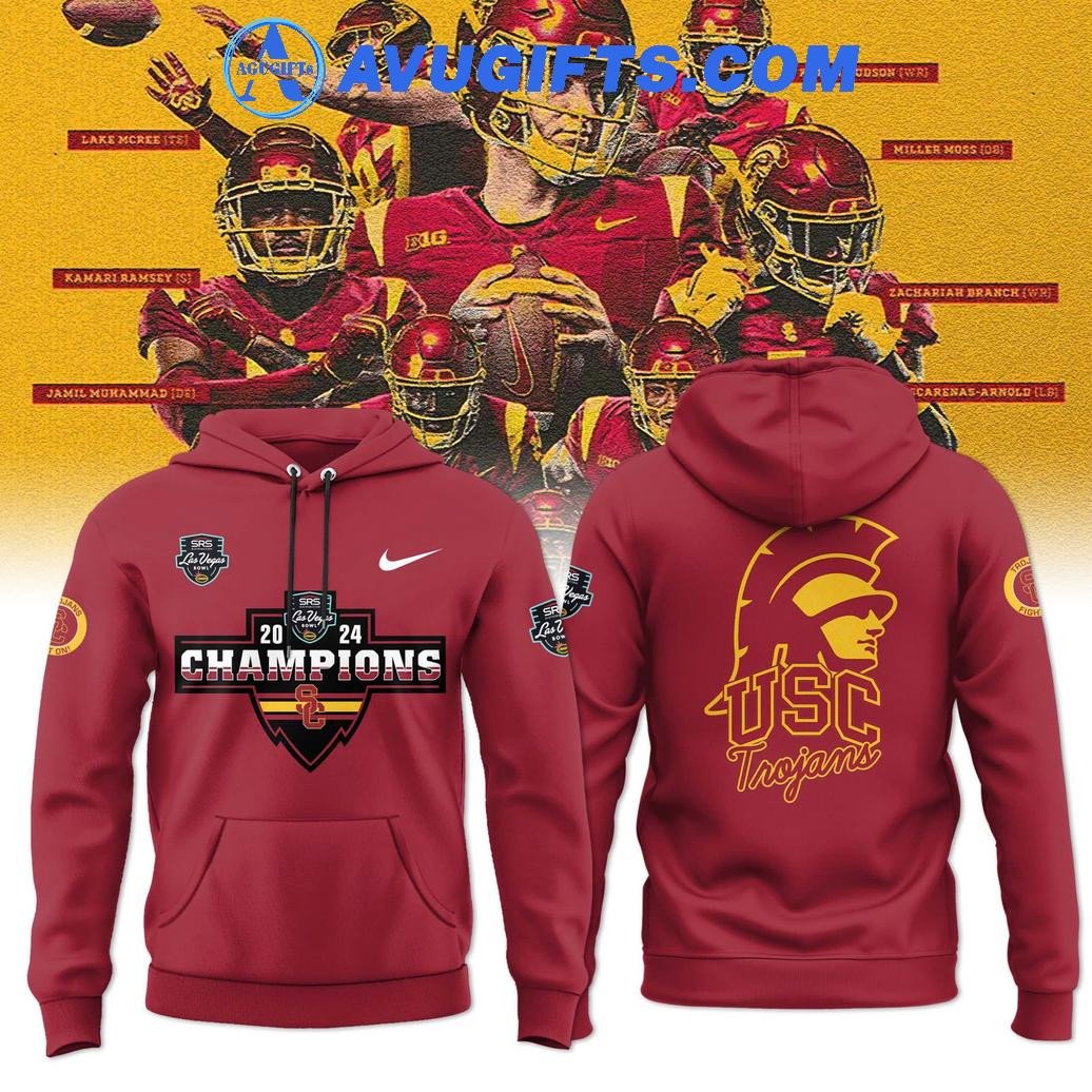 Usc Football Las Vegas Bowl Champions 2024 Teams For Fans Limtied Red Hoodie – Zip Hoodie 3D Aop Shirt