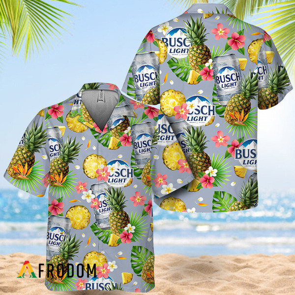 Floral Pineapple Busch Light Hawaiian Shirt