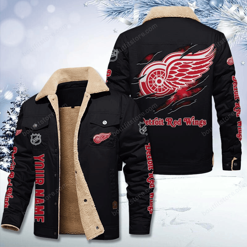 Detroit Red Wings  Stand Collar Jacket