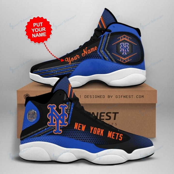 Custom Name New York Mets MLB Air Jordan 13 Sneakers JD13 V1341