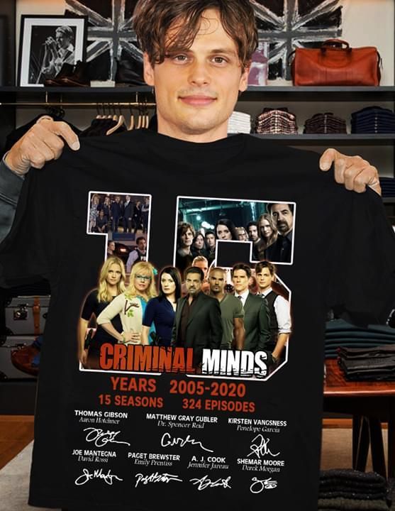 Criminal Minds 15 Years Main Casts Signed For Fan T Shirt Hoodie Tshirt Hoodie Sweater Peckshirt