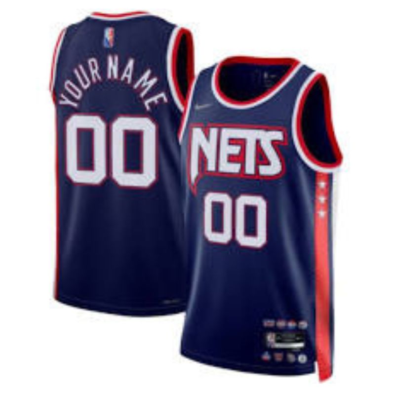 Brooklyn Nets Team 2022 Custom Jersey – City Edition – Navy