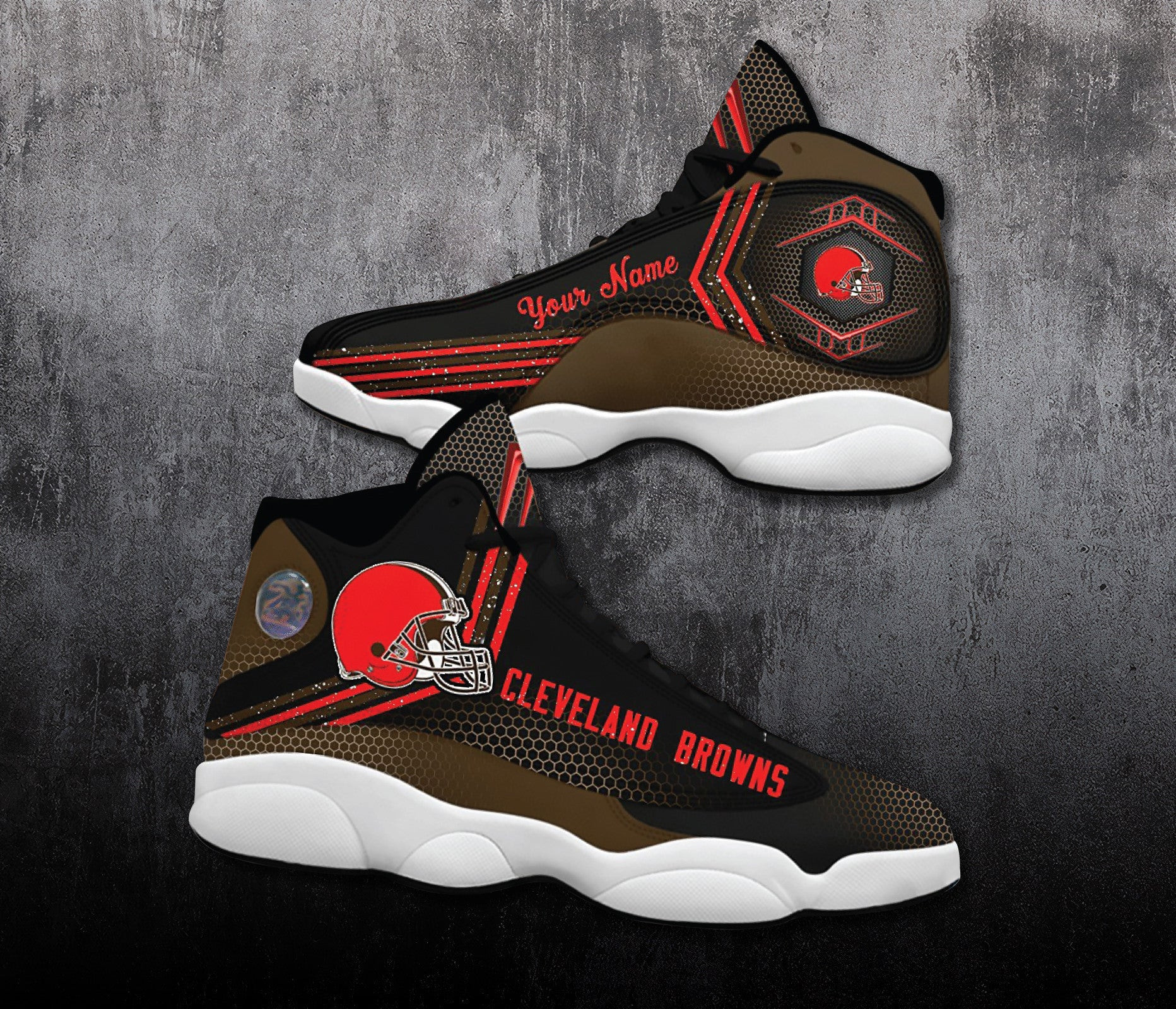 Cleveland Browns Air Jordan 13 Custom Name Personalized Shoes JD13 V1961