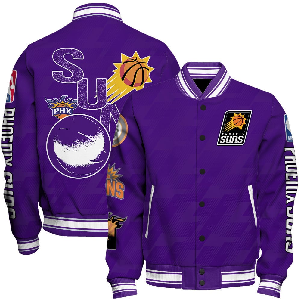 Phoenix Suns New Design Team Color AOP Varsity Jacket SFAT