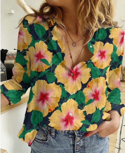 Love Hawaii -Zcl153 Linen Shirt Qdh