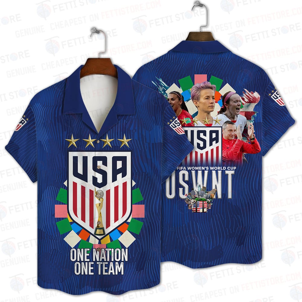 Uswnt World Cup 2023 Soccer Navy Hawaiian Shirt